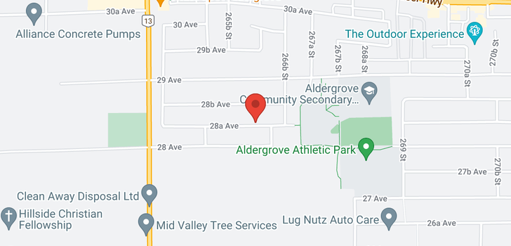 map of 26595 28A AVENUE